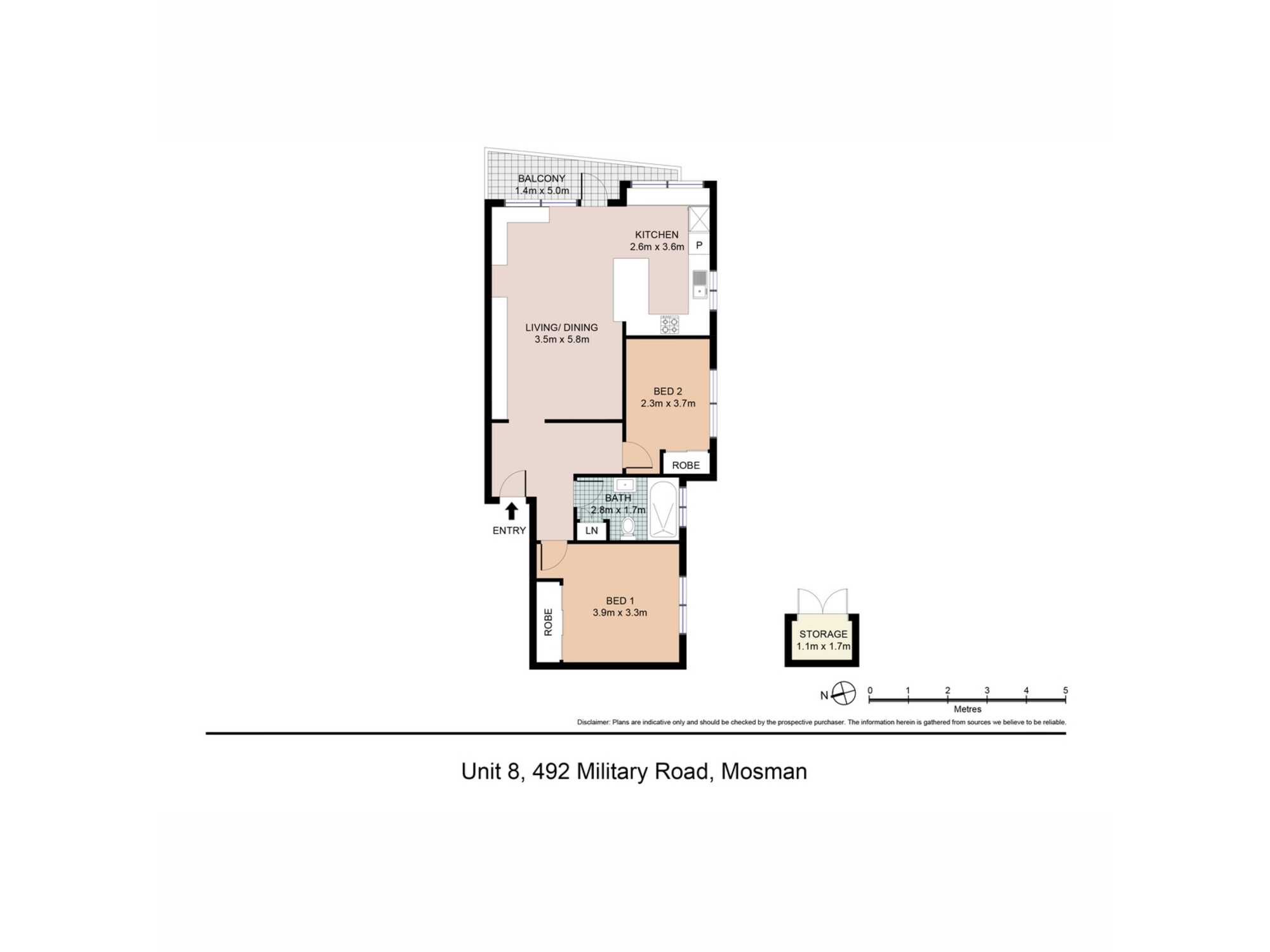 8/492 Military Road (entry via Hale Road) Mosman