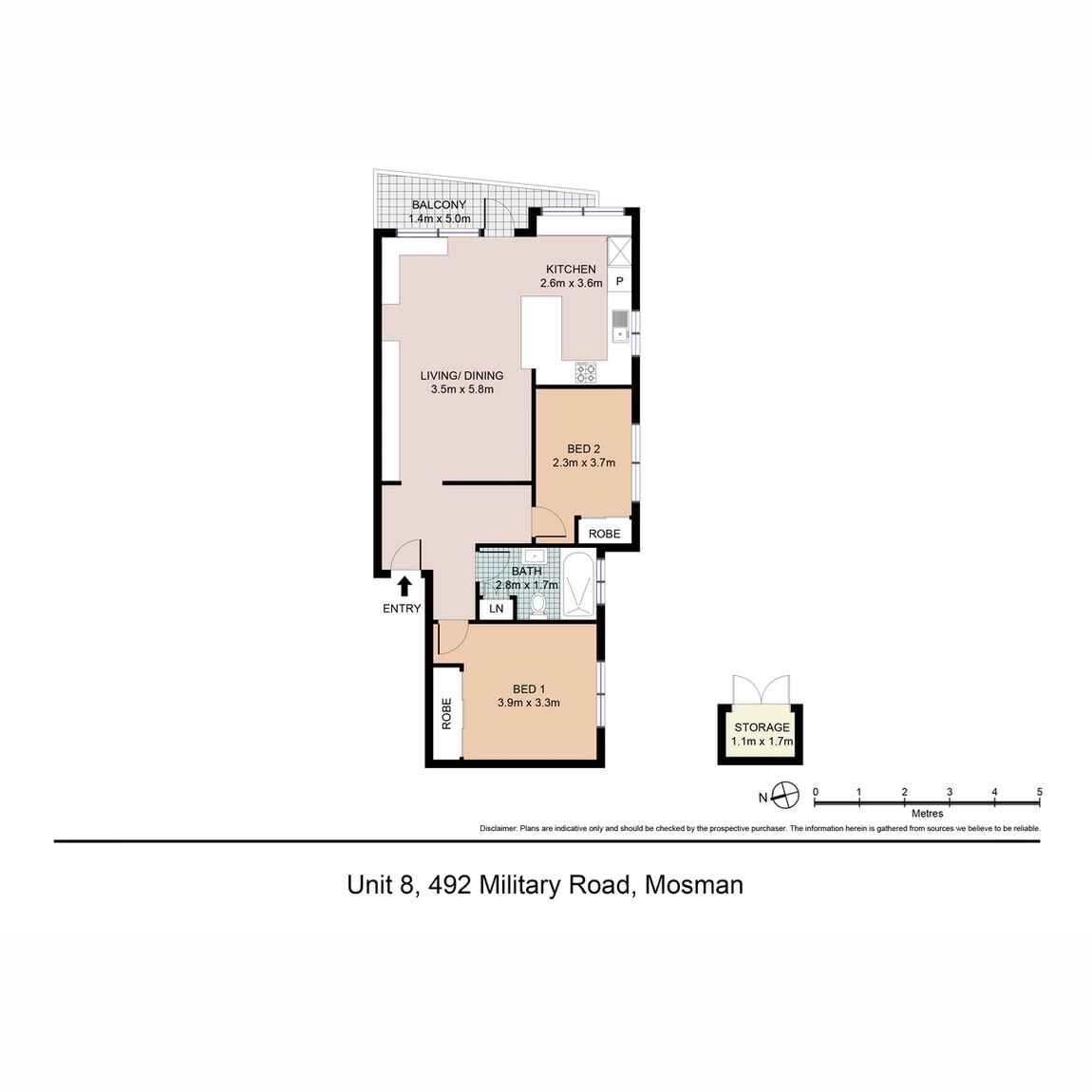 8/492 Military Road (entry via Hale Road) Mosman